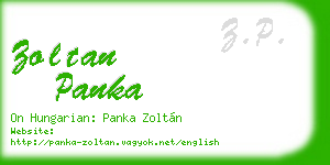 zoltan panka business card